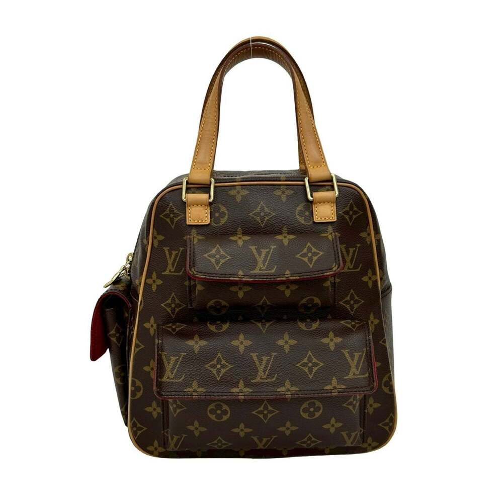 LOUIS VUITTON Authentic Vintage Brown Monogram Leather Boston Bag